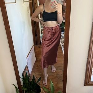 Satin skirt from local boutique!